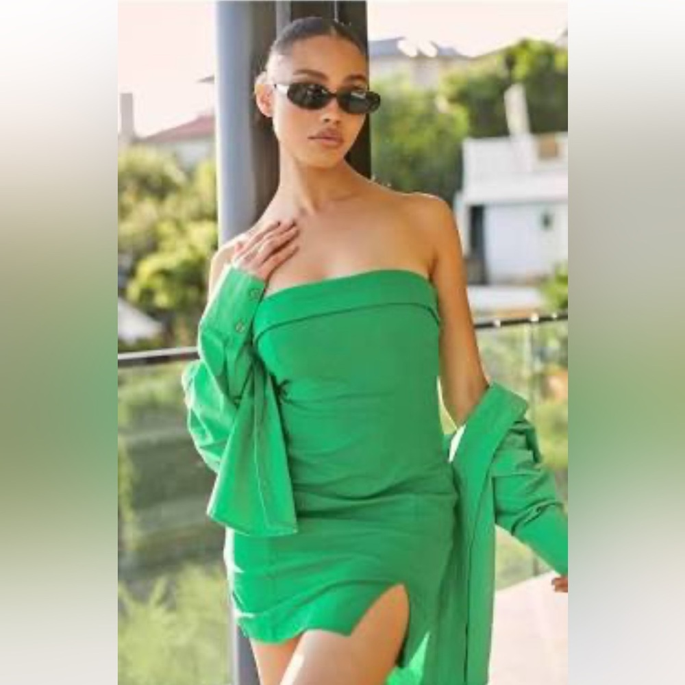 Runaway The Label Green strapless dress Size medium